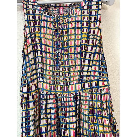 Plenty by Tracy Reese Womens Printed Sleeveless Casual Dress Size 12 Multicolor - Picture 2 of 12